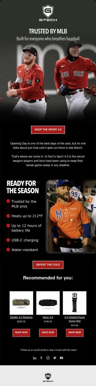 G-Tech email designed by PROGS